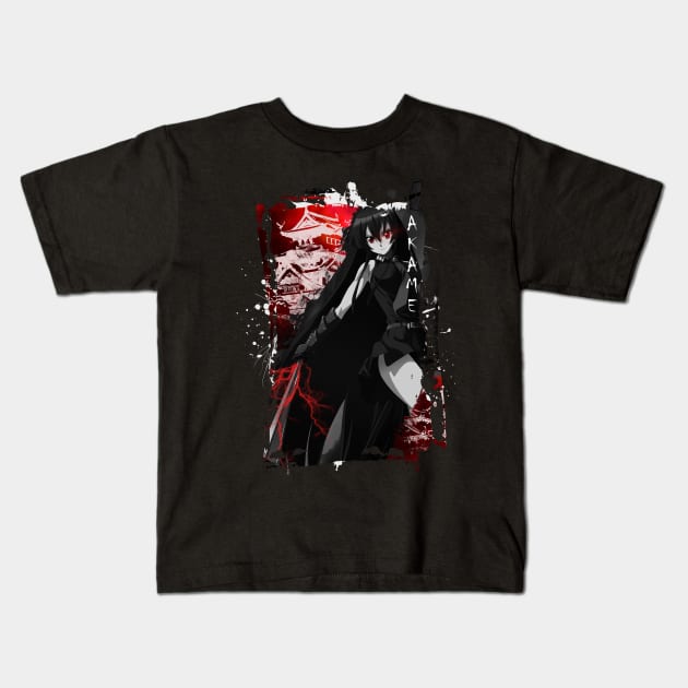 Girl with Blade Kids T-Shirt by Scailaret